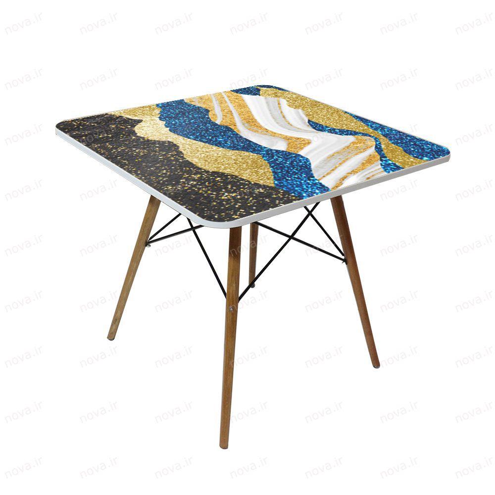 عکس محصول میز تک ناهارخوری مدل ایفلی طرح گیلیتر کد GLD-04