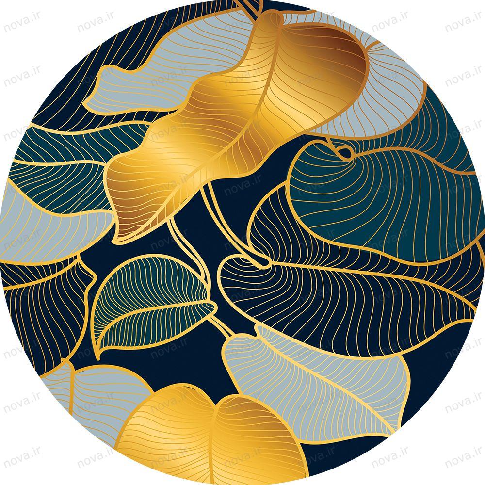 عکس محصول میز تک ناهارخوری مدل ایفلی طرح گلد لیوز کد GLD-05