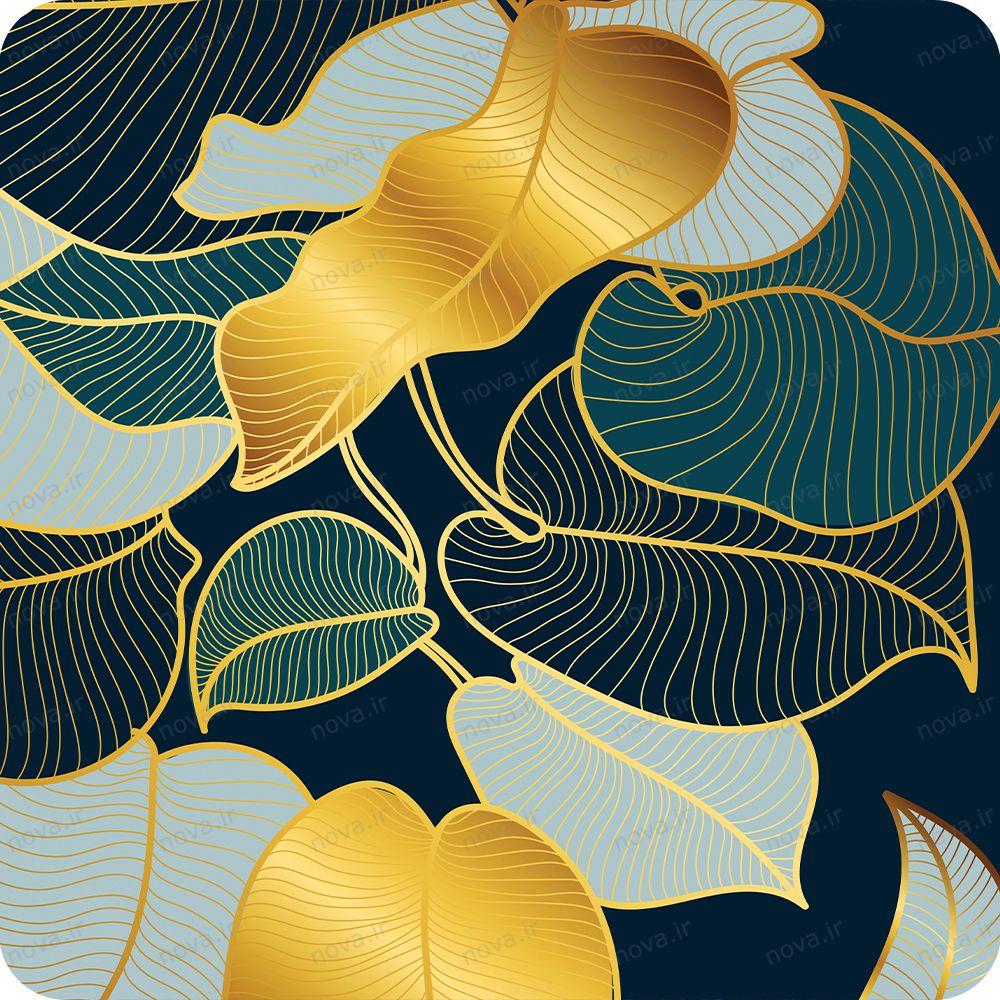 عکس محصول میز تک ناهارخوری مدل ایفلی طرح گلد لیوز کد GLD-05