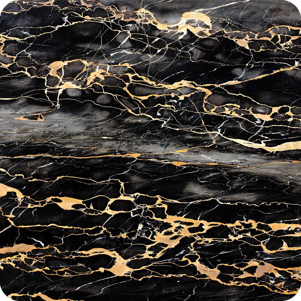 عکس محصول میز تک ناهارخوری مدل ایفلی طرح بلک ماربل کد GLD-06