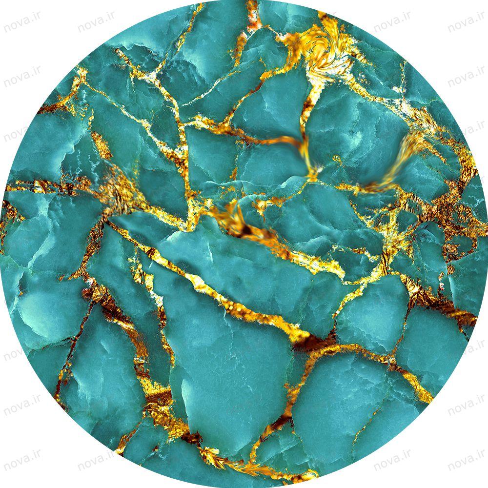 عکس محصول میز تک ناهارخوری مدل ایفلی طرح بولو ماربل کد GLD-07