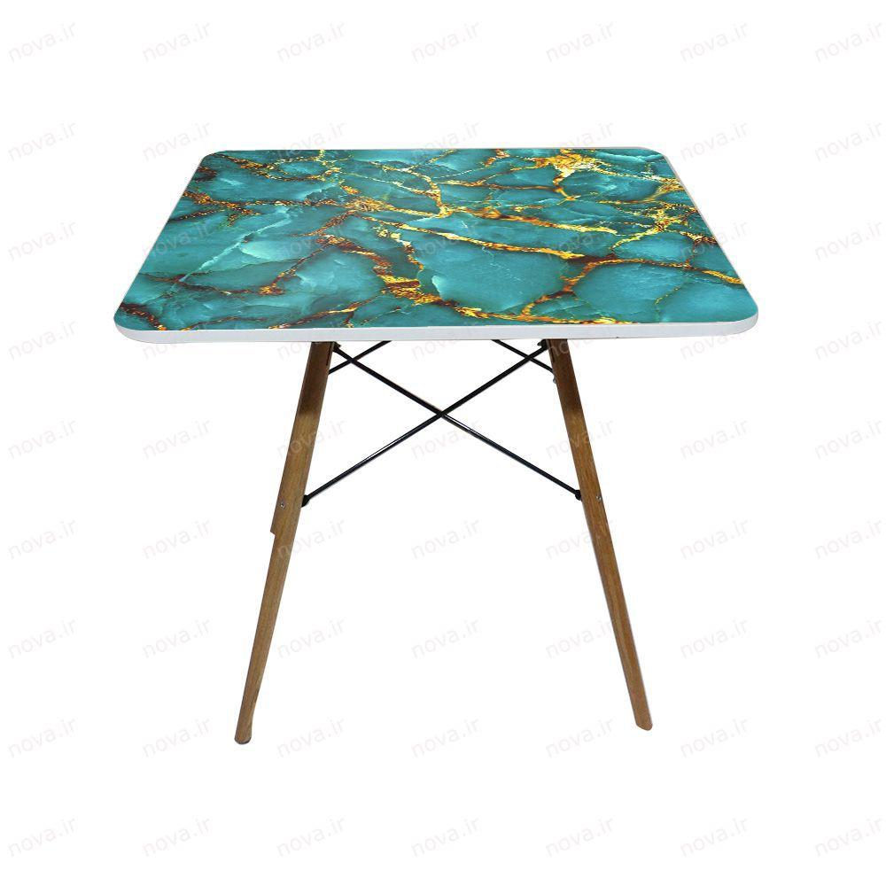 عکس محصول میز تک ناهارخوری مدل ایفلی طرح بولو ماربل کد GLD-07
