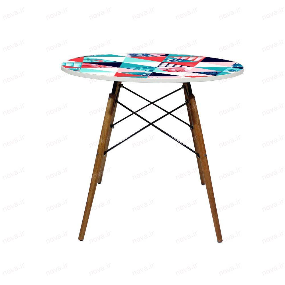 عکس محصول میز تک ناهارخوری مدل ایفلی طرح فلامینگو کد GLD-08