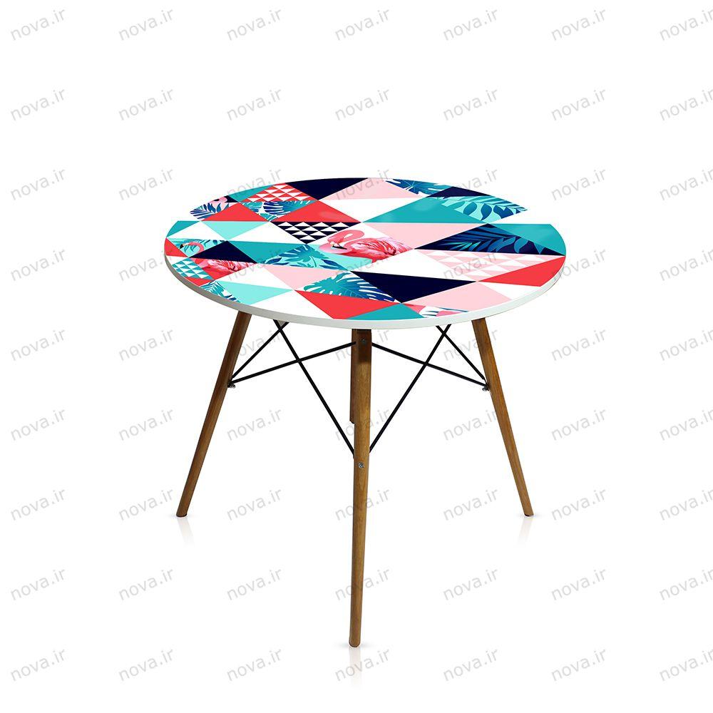 عکس محصول میز تک ناهارخوری مدل ایفلی طرح فلامینگو کد GLD-08