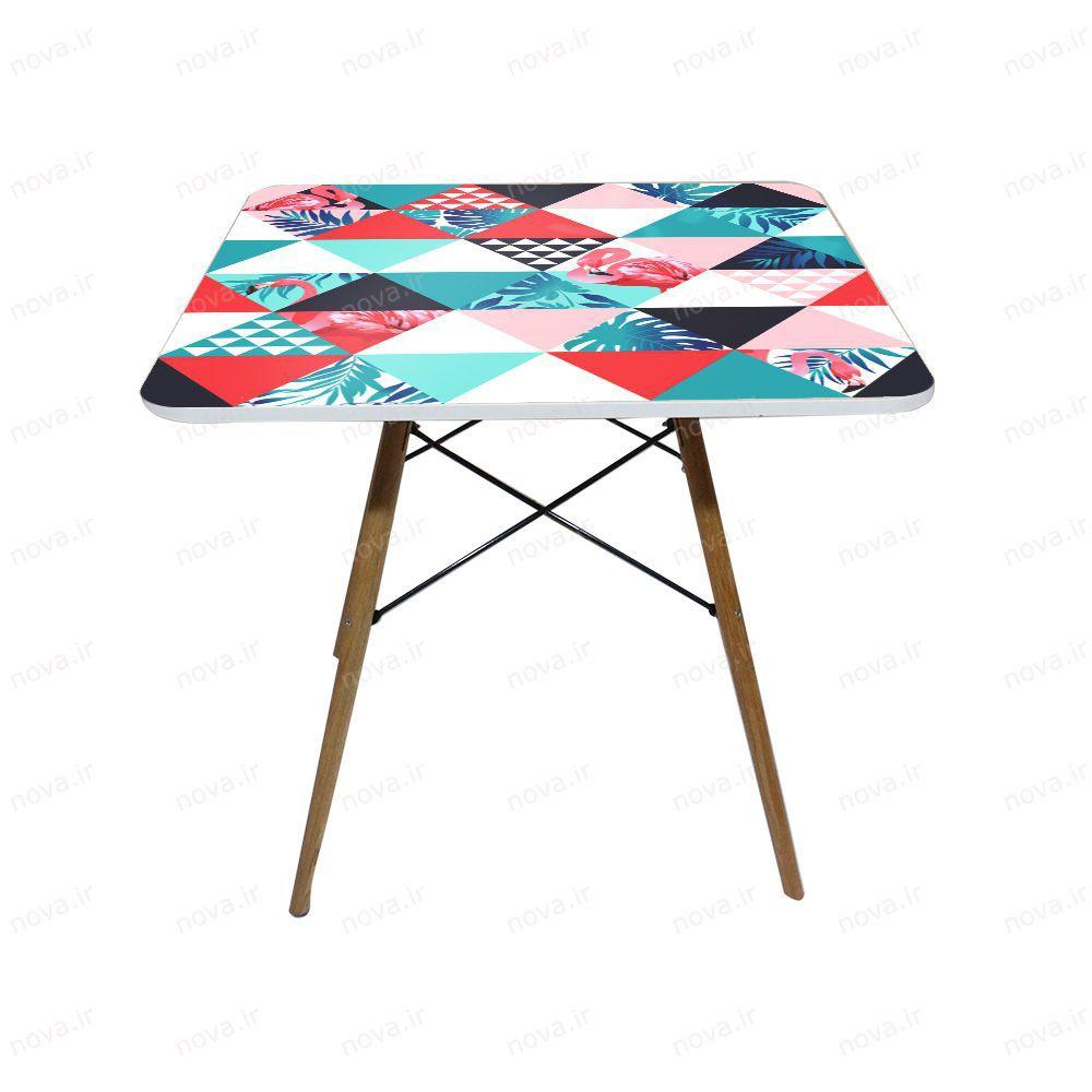 عکس محصول میز تک ناهارخوری مدل ایفلی طرح فلامینگو کد GLD-08