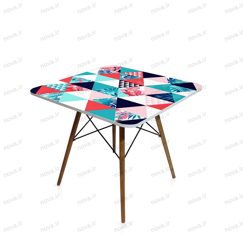 عکس محصول میز تک ناهارخوری مدل ایفلی طرح فلامینگو کد GLD-08
