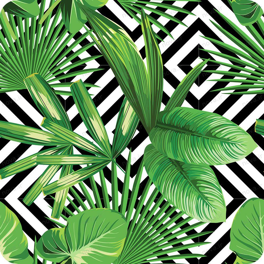 عکس محصول میز تک ناهارخوری مدل ایفلی طرح تروپیکال کد GLD-09