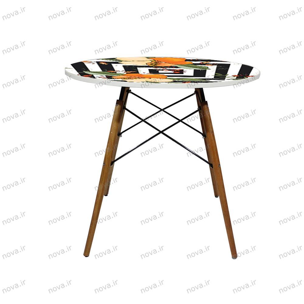 عکس محصول میز تک ناهارخوری مدل ایفلی طرح استوایی کد GLD-11