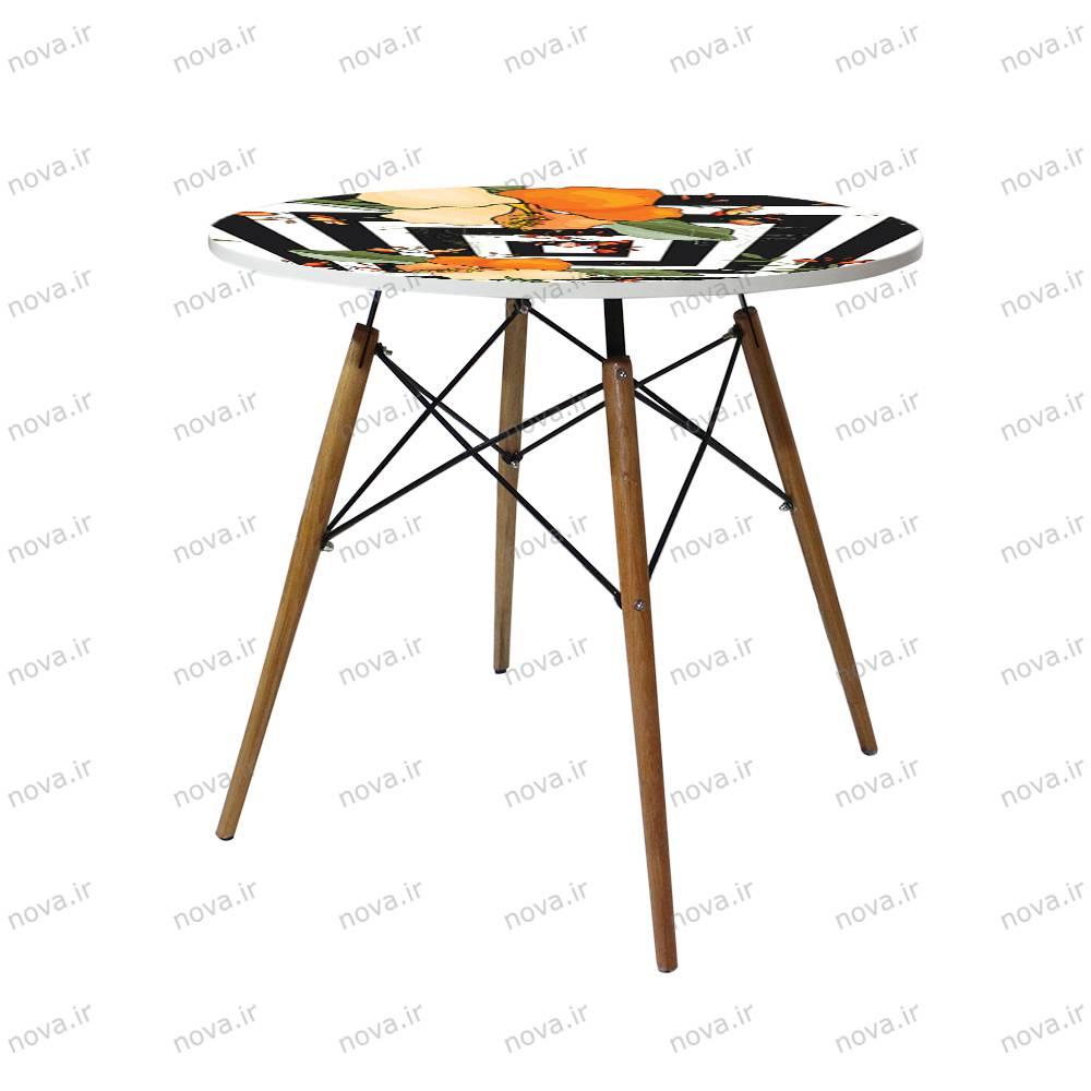 عکس محصول میز تک ناهارخوری مدل ایفلی طرح استوایی کد GLD-11
