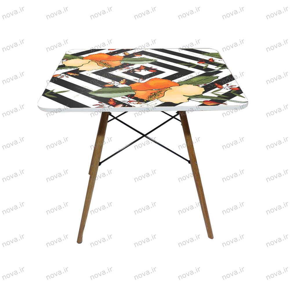 عکس محصول میز تک ناهارخوری مدل ایفلی طرح استوایی کد GLD-11