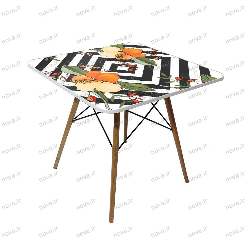 عکس محصول میز تک ناهارخوری مدل ایفلی طرح استوایی کد GLD-11
