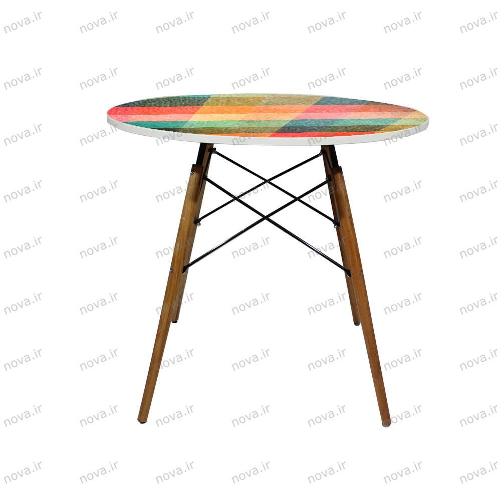 عکس محصول میز تک ناهارخوری مدل ایفلی طرح البا کد GLD-14