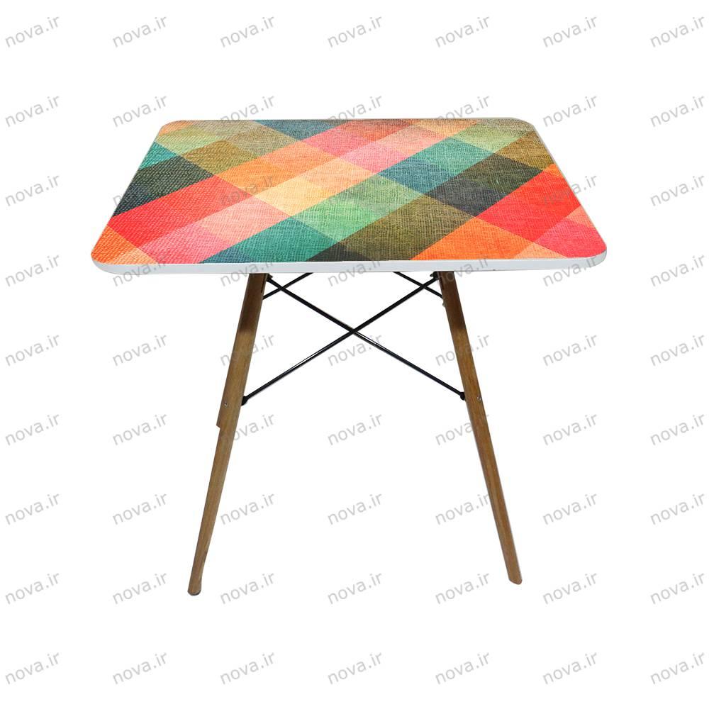 عکس محصول میز تک ناهارخوری مدل ایفلی طرح البا کد GLD-14