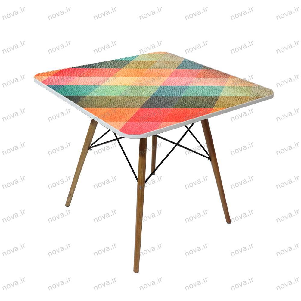 عکس محصول میز تک ناهارخوری مدل ایفلی طرح البا کد GLD-14