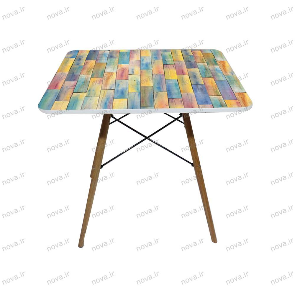 عکس محصول میز تک ناهارخوری مدل ایفلی طرح کالروود کد GLD-15