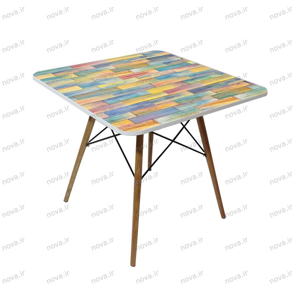 عکس محصول میز تک ناهارخوری مدل ایفلی طرح کالروود کد GLD-15