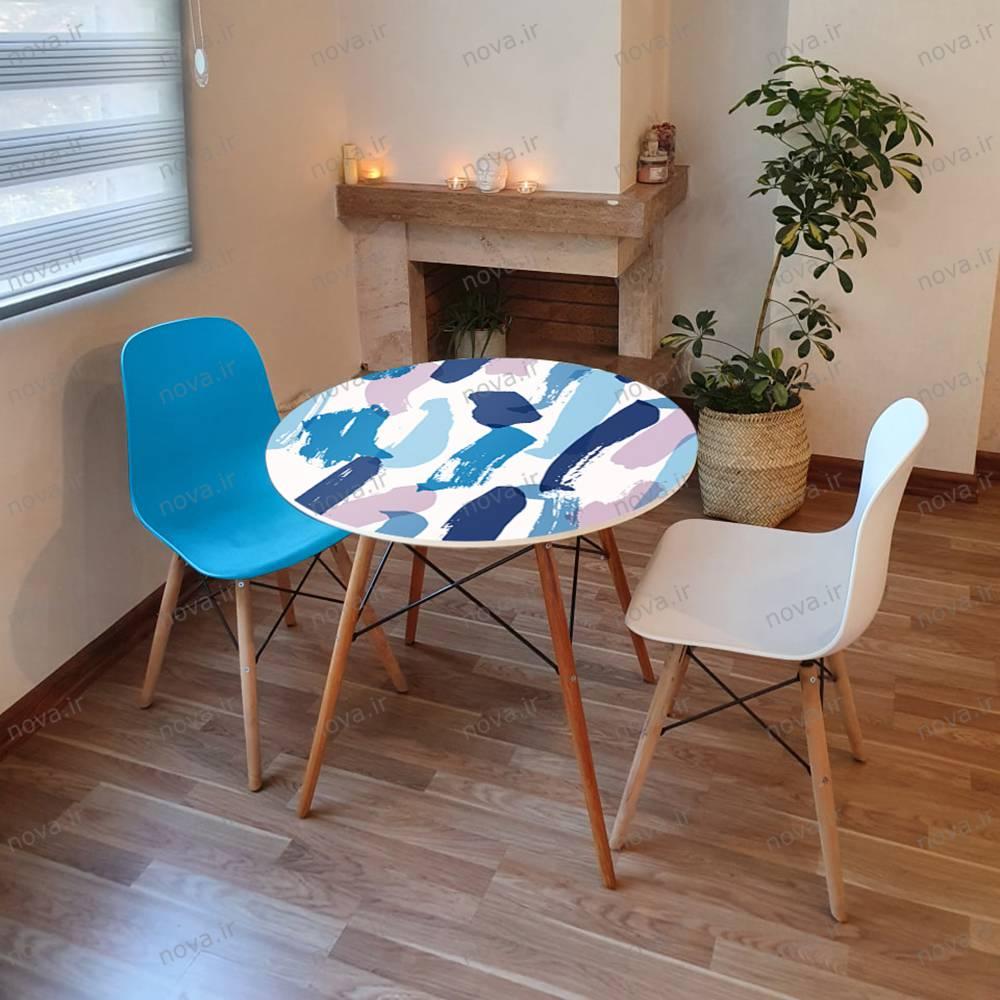 میز تک ناهارخوری مدل ایفلی طرح کالربراش کد GLD-16 میز تک ناهارخوری مدل ایفلی طرح کالربراش کد GLD-16