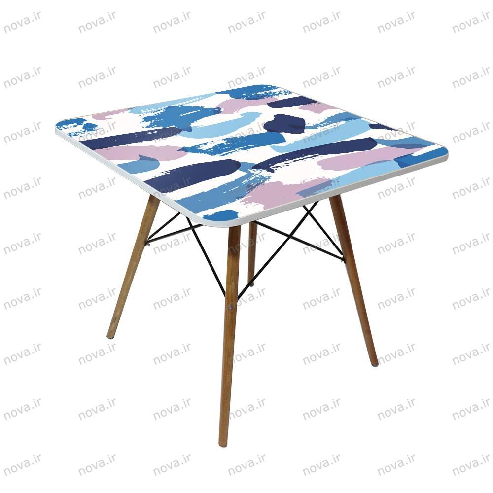عکس محصول میز تک ناهارخوری مدل ایفلی طرح کالربراش کد GLD-16