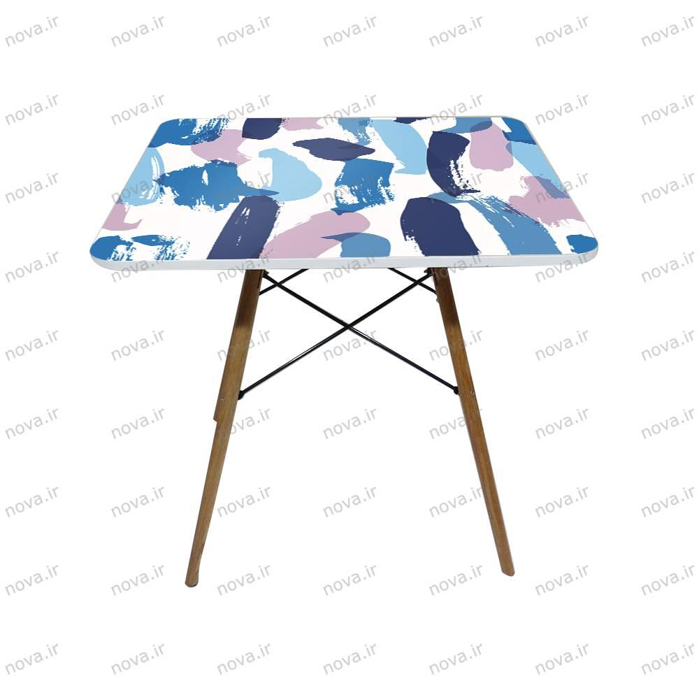 عکس محصول میز تک ناهارخوری مدل ایفلی طرح کالربراش کد GLD-16