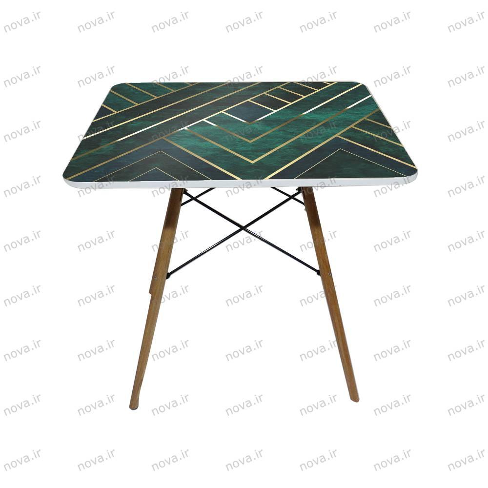 عکس محصول میز تک ناهارخوری مدل ایفلی طرح امرالد کد GLD-17