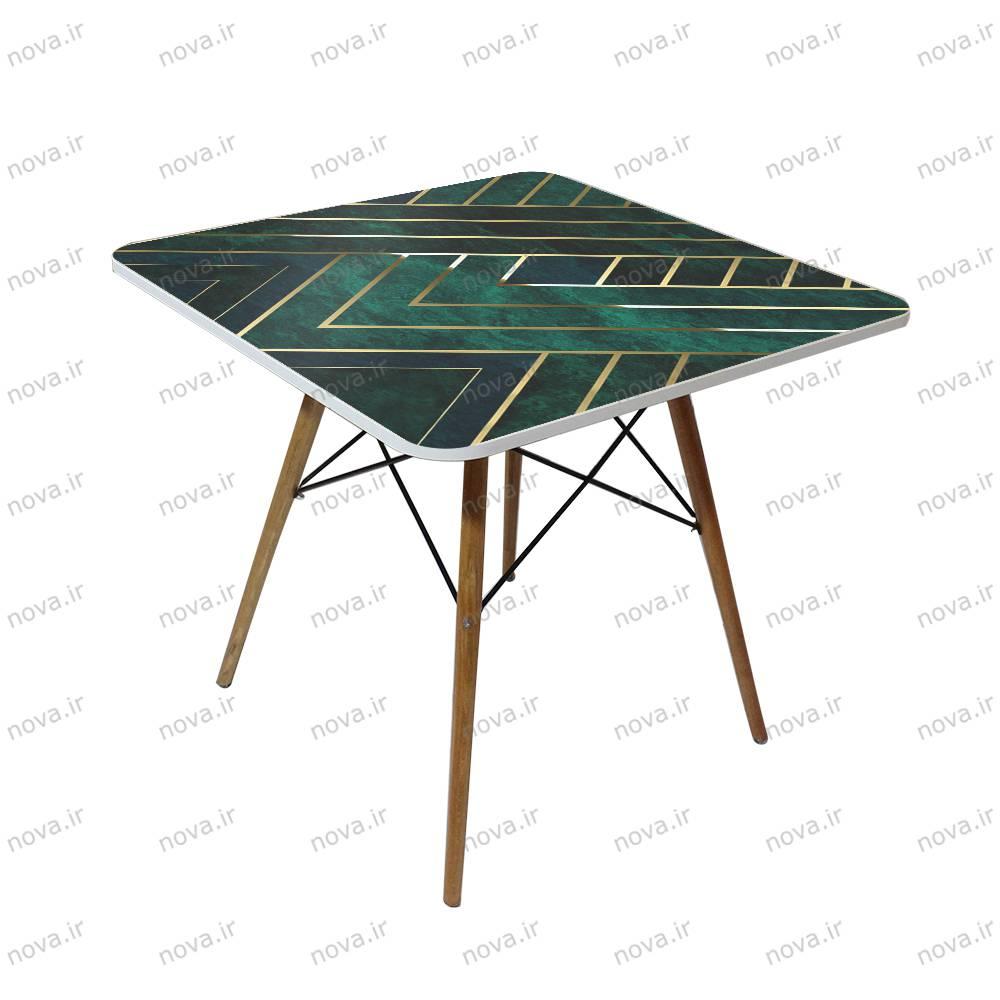 عکس محصول میز تک ناهارخوری مدل ایفلی طرح امرالد کد GLD-17