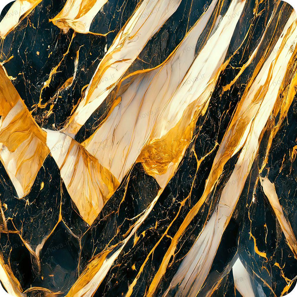 عکس محصول میز تک ناهارخوری مدل ایفلی طرح گلد ماربل کد GLD-18