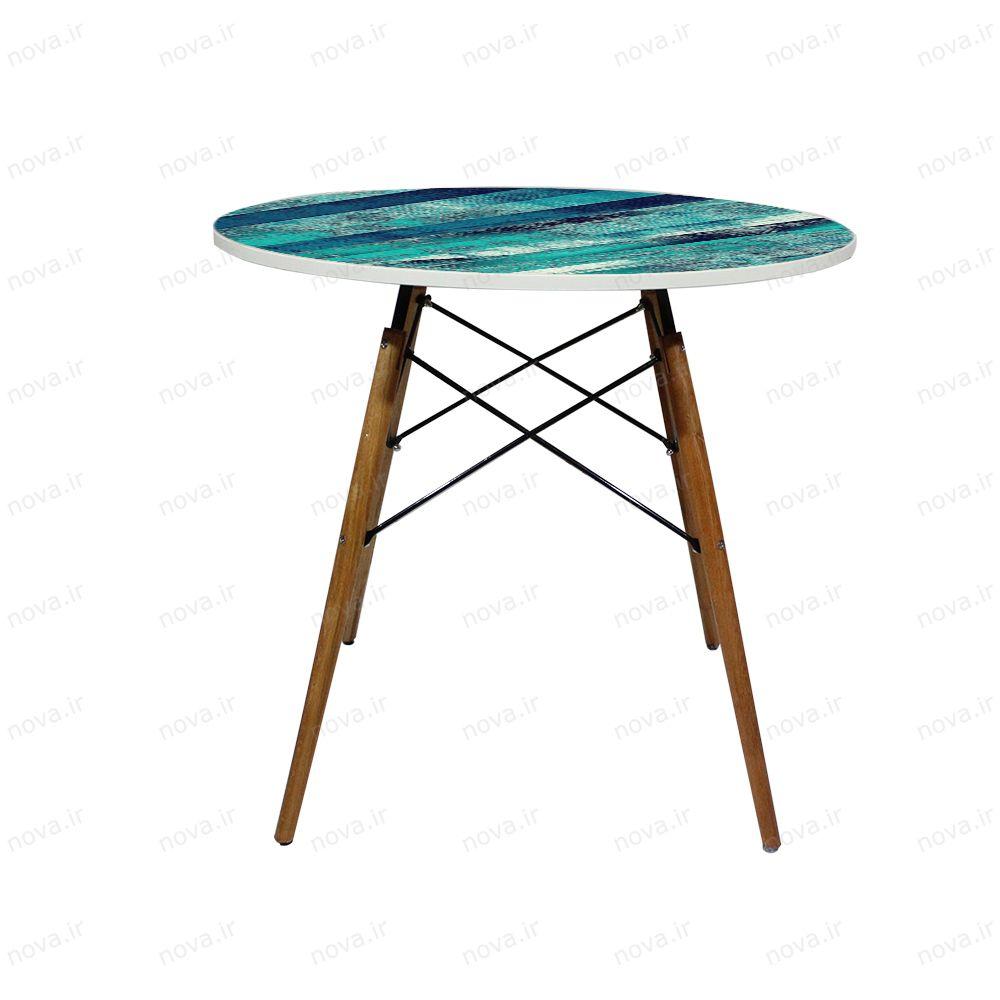 عکس محصول میز تک ناهارخوری مدل ایفلی طرح گرین وود کد GLD-19