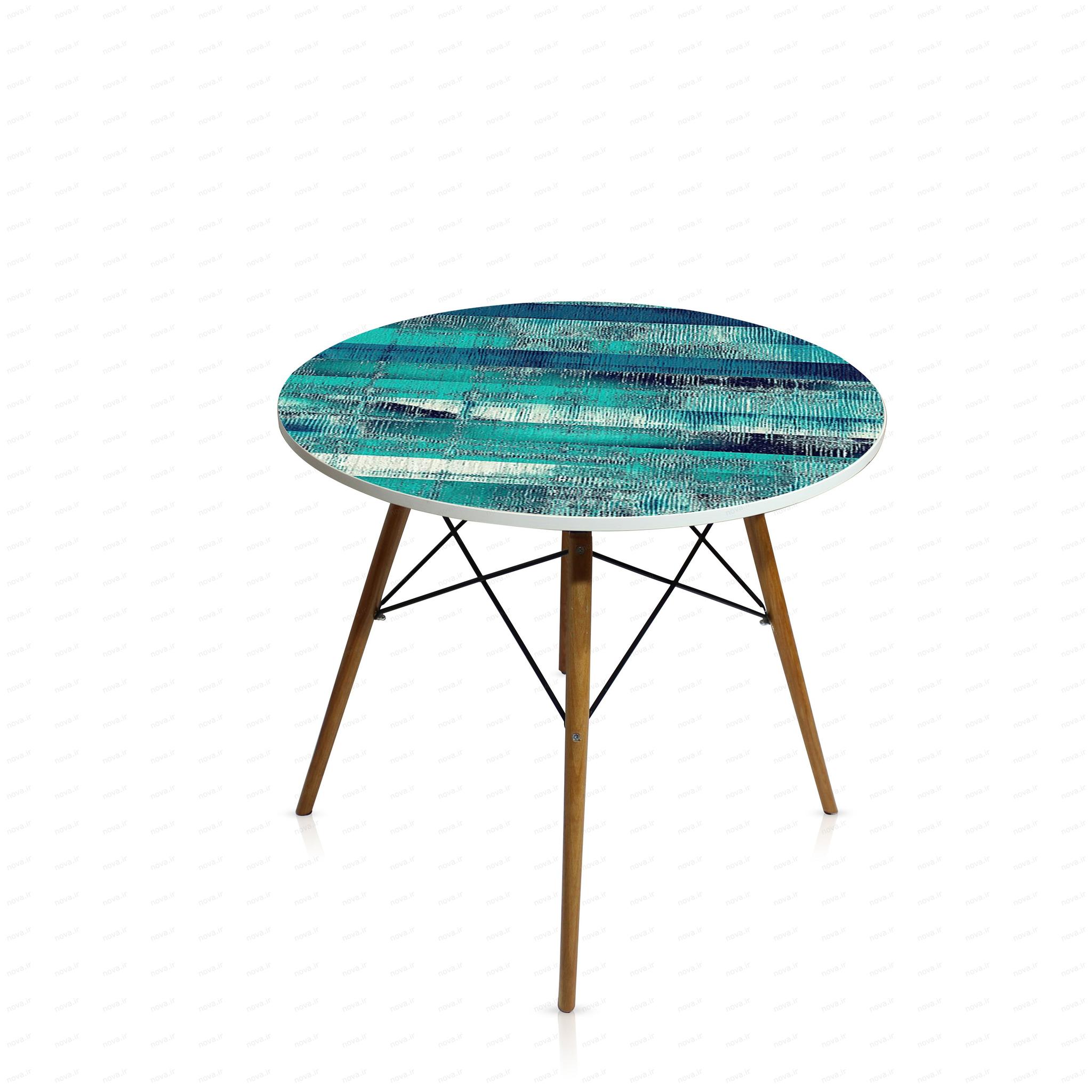 عکس محصول میز تک ناهارخوری مدل ایفلی طرح گرین وود کد GLD-19