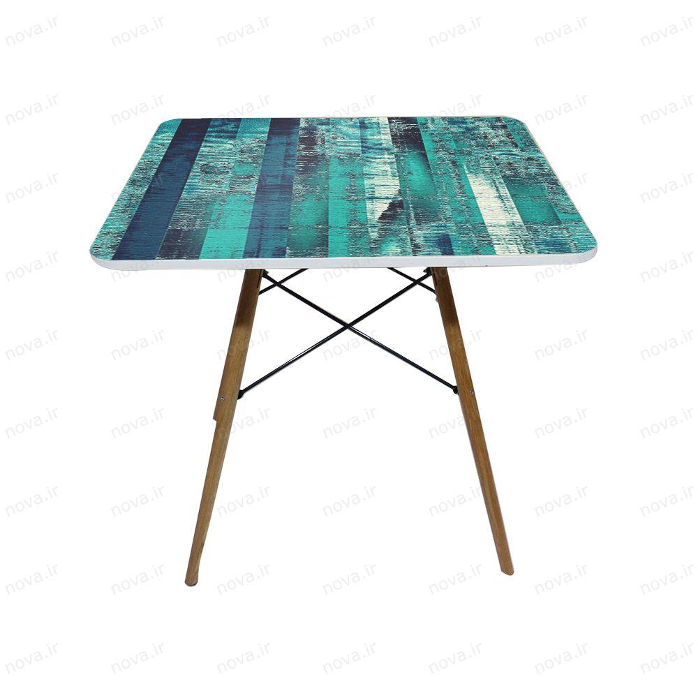 عکس محصول میز تک ناهارخوری مدل ایفلی طرح گرین وود کد GLD-19