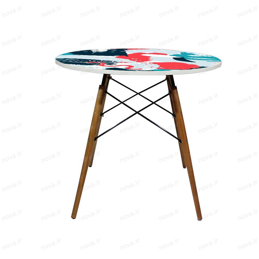 عکس محصول میز تک ناهارخوری مدل ایفلی طرح آگوست کد GLD-20