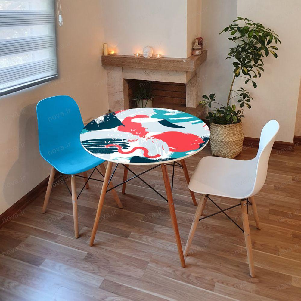 میز تک ناهارخوری مدل ایفلی طرح آگوست کد GLD-20 میز تک ناهارخوری مدل ایفلی طرح آگوست کد GLD-20