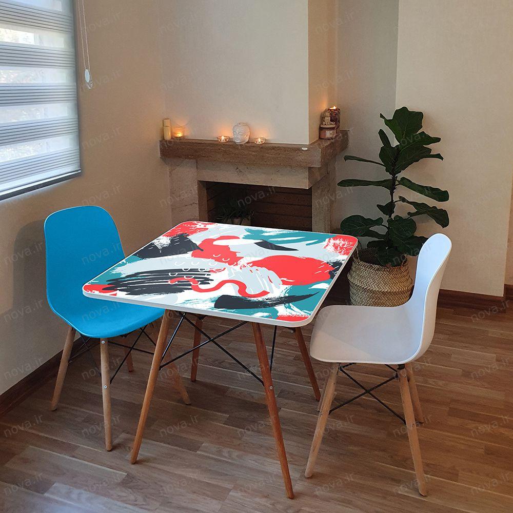 عکس محصول میز تک ناهارخوری مدل ایفلی طرح آگوست کد GLD-20