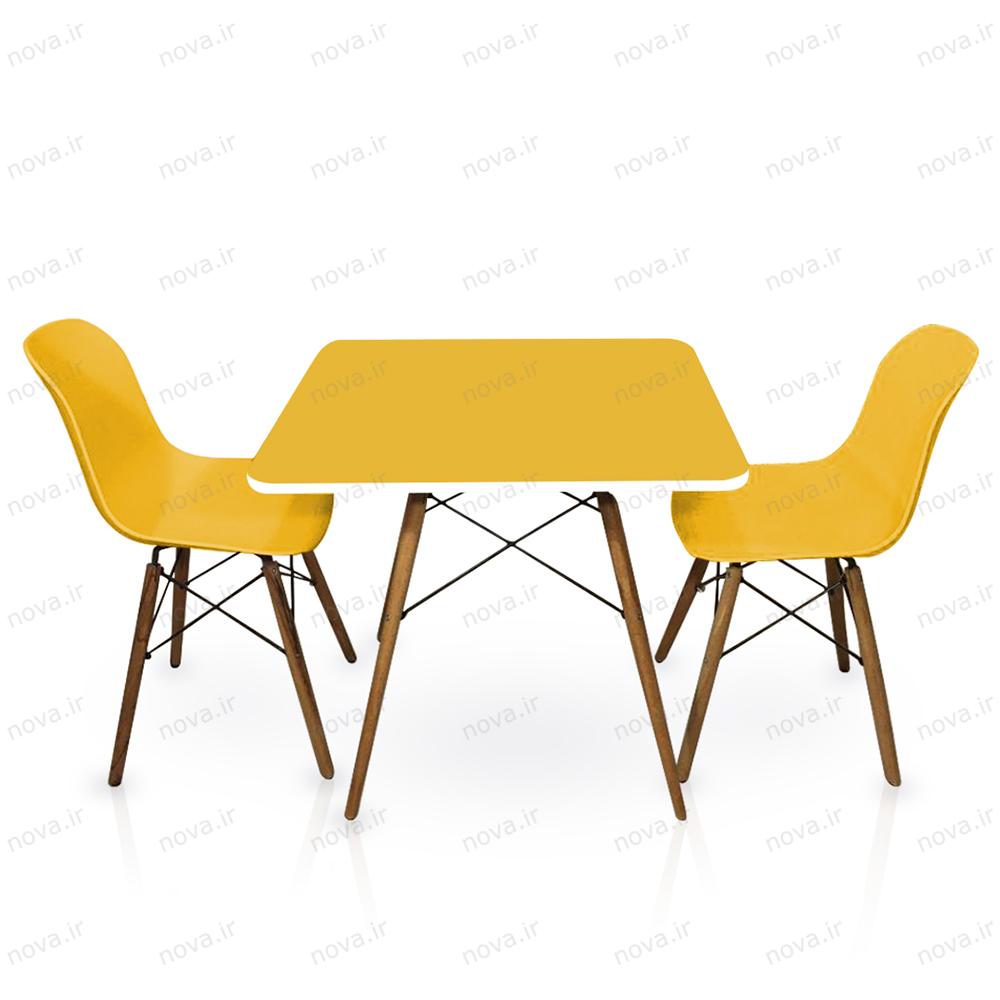 عکس محصول میز ناهارخوری مدل ایفلی رنگ زرد کد COL-02