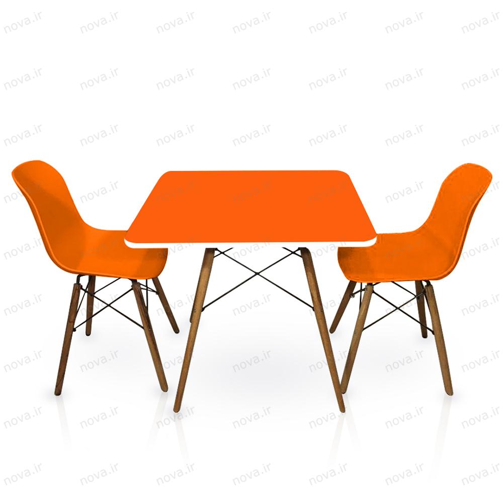 عکس محصول میز ناهارخوری مدل ایفلی رنگ نارنجی کد COL-04