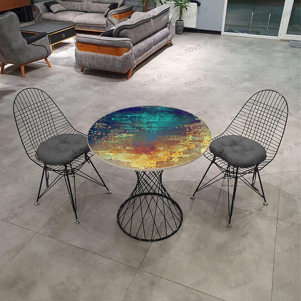 عکس محصول میز ناهارخوری مدل برتویا طرح تکسچر کد GLD-01