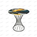 میز ناهارخوری مدل برتویا  طرح گلد لیوز کد GLD-05