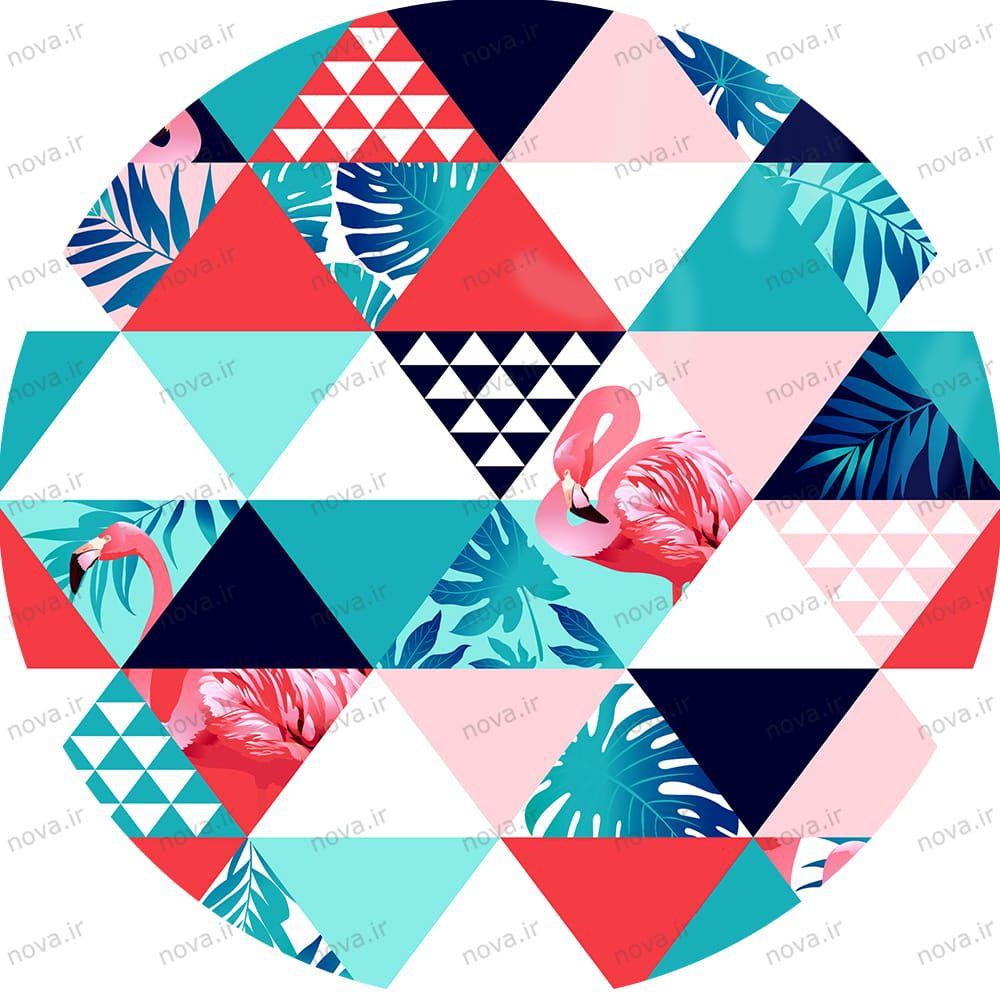 عکس محصول میز ناهارخوری مدل برتویا طرح فلامینگو کد GLD-08