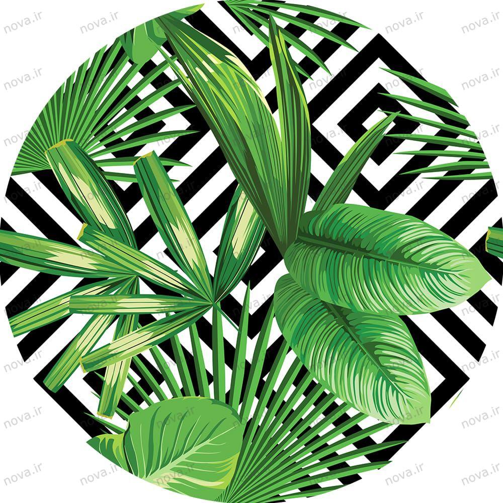 عکس محصول میز ناهارخوری مدل برتویا طرح تروپیکال کد GLD-09