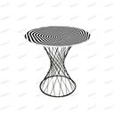 میز ناهارخوری مدل برتویا طرح اسپیرال کد GLD-10