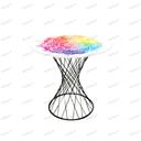 میز ناهارخوری مدل برتویا طرح گلد ماربل کد GLD-12