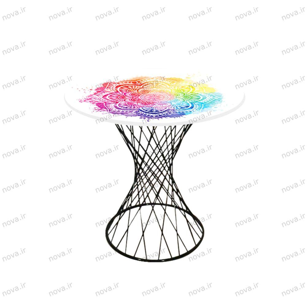 عکس محصول میز ناهارخوری مدل برتویا طرح گلد ماربل کد GLD-12