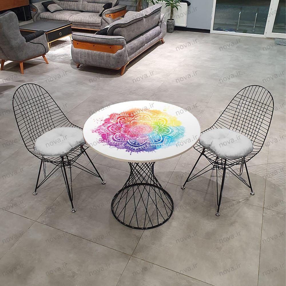 عکس محصول میز ناهارخوری مدل برتویا طرح گلد ماربل کد GLD-12