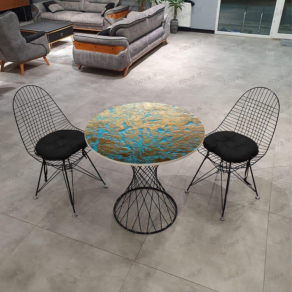 عکس محصول میز ناهارخوری مدل برتویا طرح مارس کد GLD-13