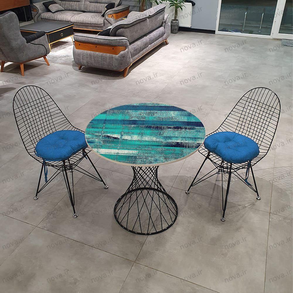 عکس محصول میز ناهارخوری مدل برتویا طرح گرین وود کد GLD-19