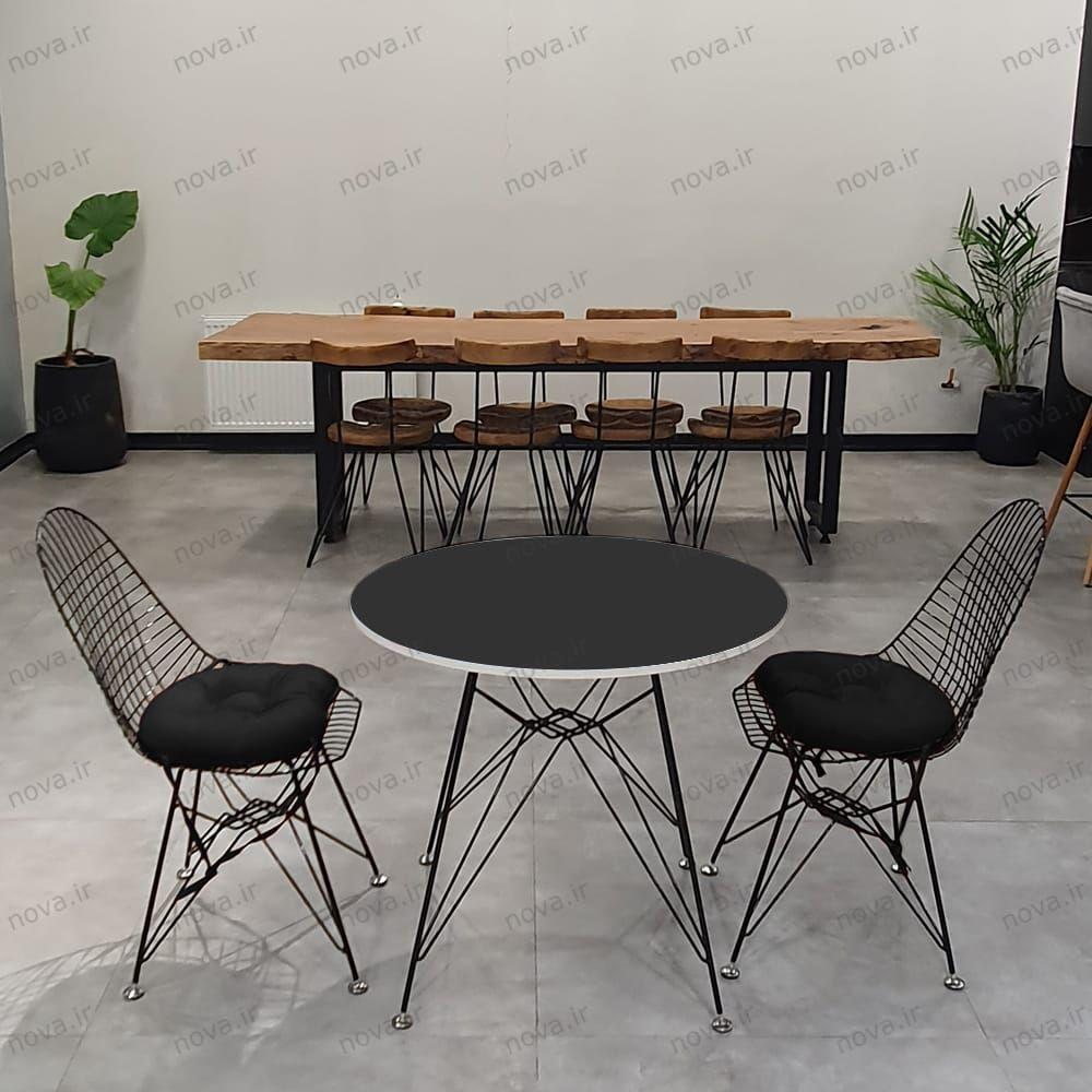 عکس محصول میز پایه فلزی مدل اسپایدر پرو رنگ مشکی کد COL-10