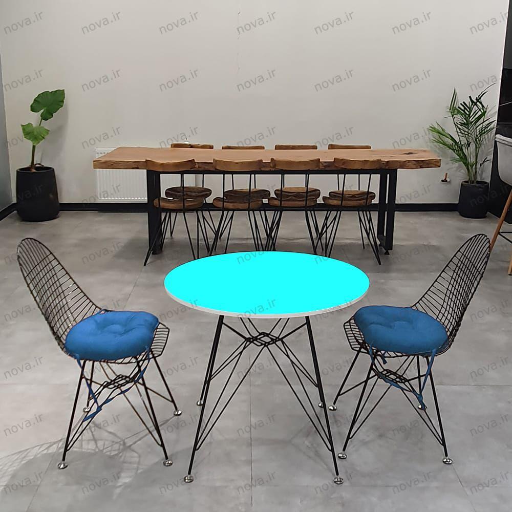 عکس محصول میز پایه فلزی مدل اسپایدر پرو رنگ فیروزه ای کد COL-11