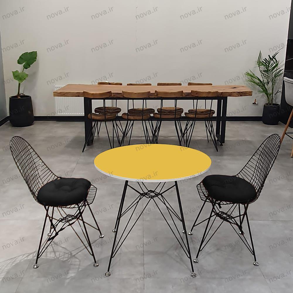 عکس محصول میز پایه فلزی مدل اسپایدر پرو رنگ زرد کد COL-02