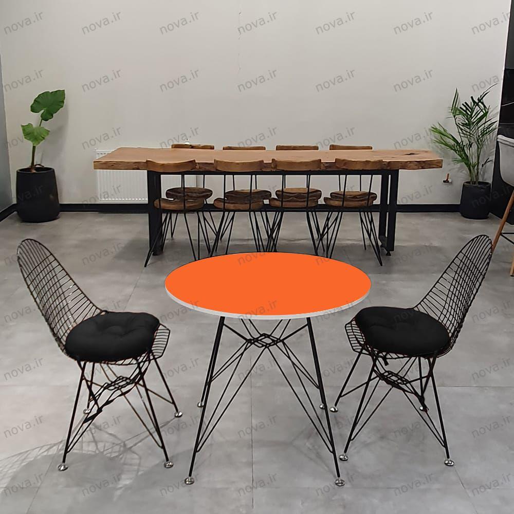 عکس محصول میز پایه فلزی مدل اسپایدر پرو رنگ نارنجی کد COL-04