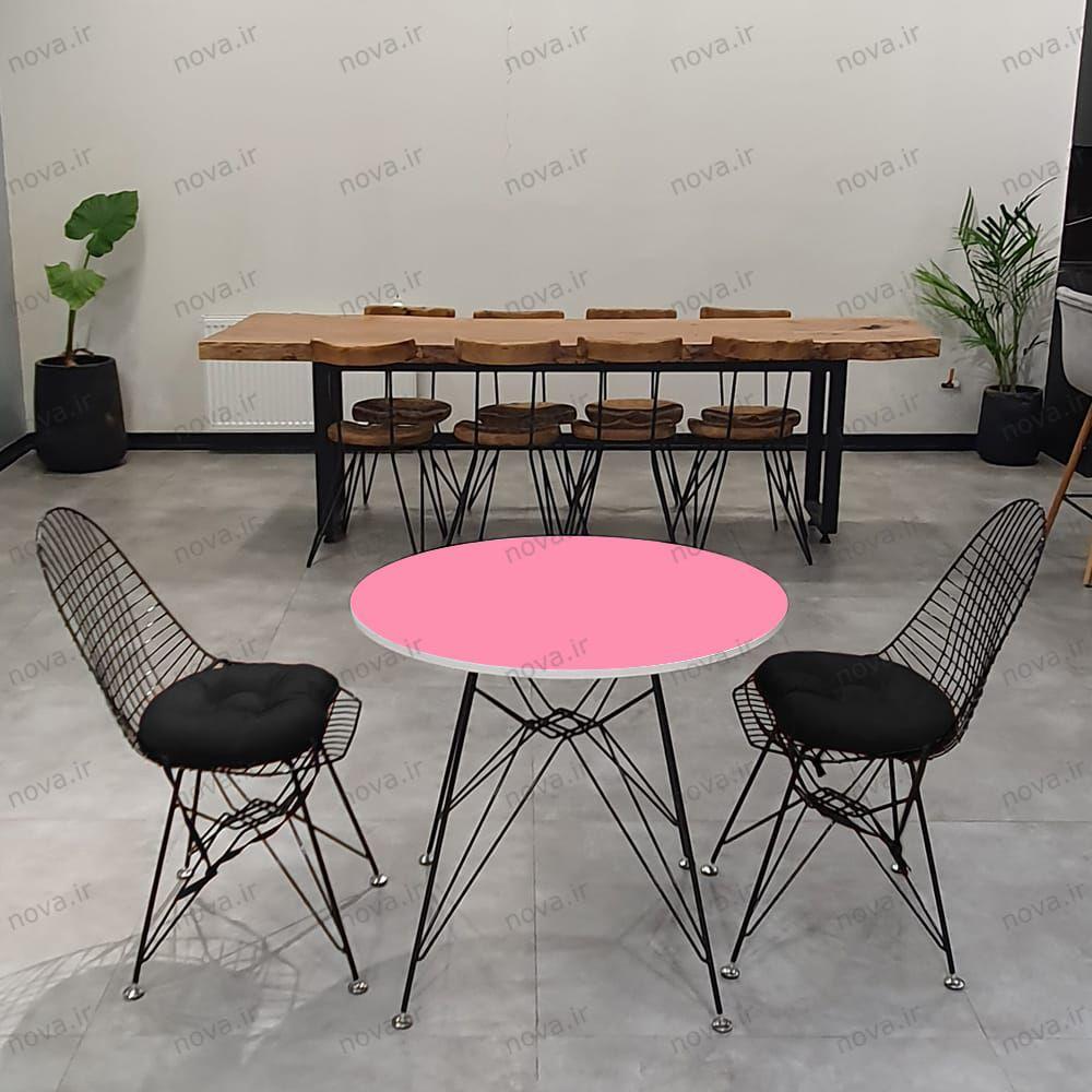 عکس محصول میز پایه فلزی مدل اسپایدر پرو رنگ صورتی کد COL-05