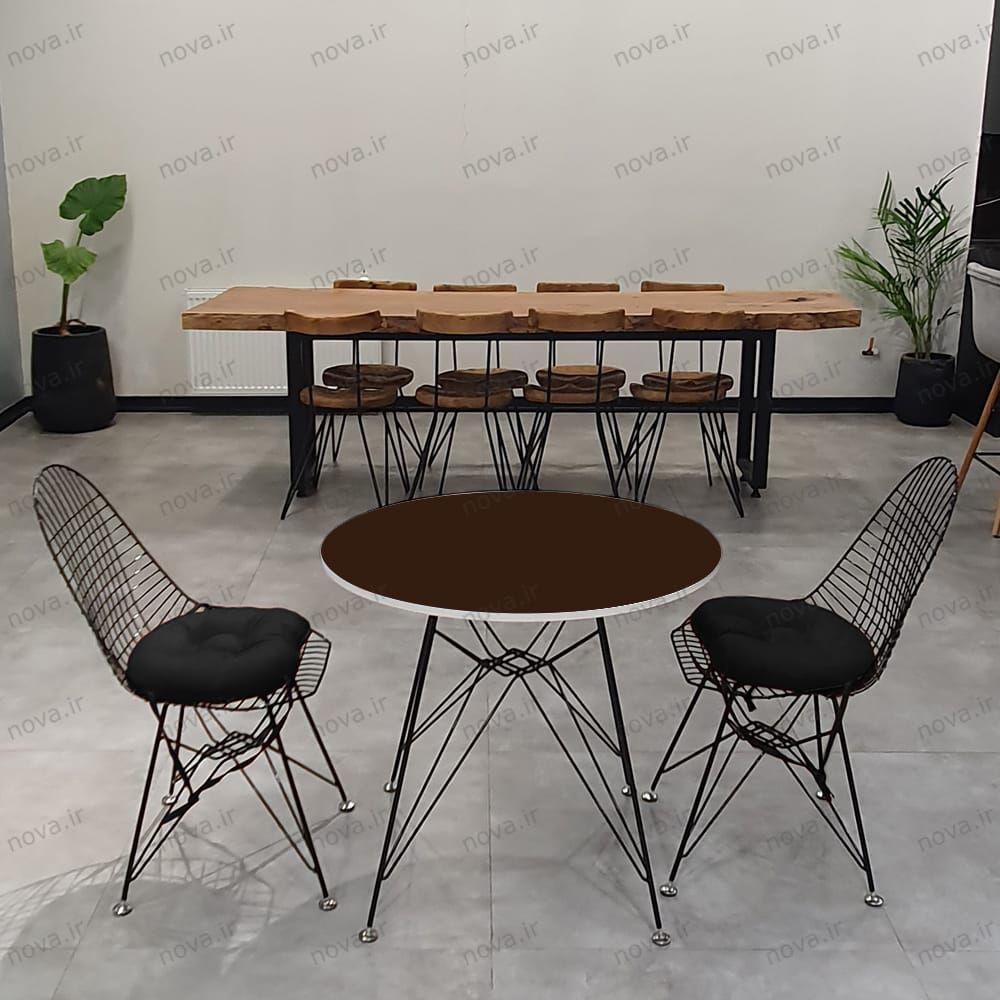 عکس محصول میز پایه فلزی مدل اسپایدر پرو رنگ قهوه ای کد COL-09